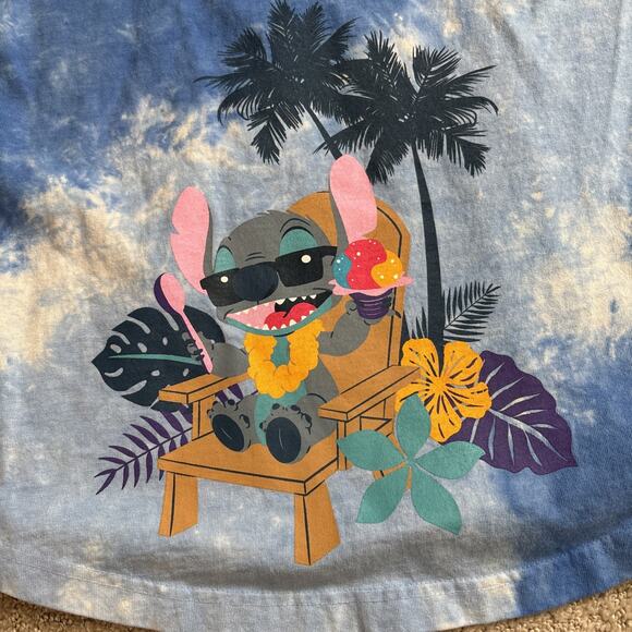 Walt Disney World Stitch Hawaiian Vacation Spirit Jersey Adult Sz XS Blue Shirt - Picture 2 of 10